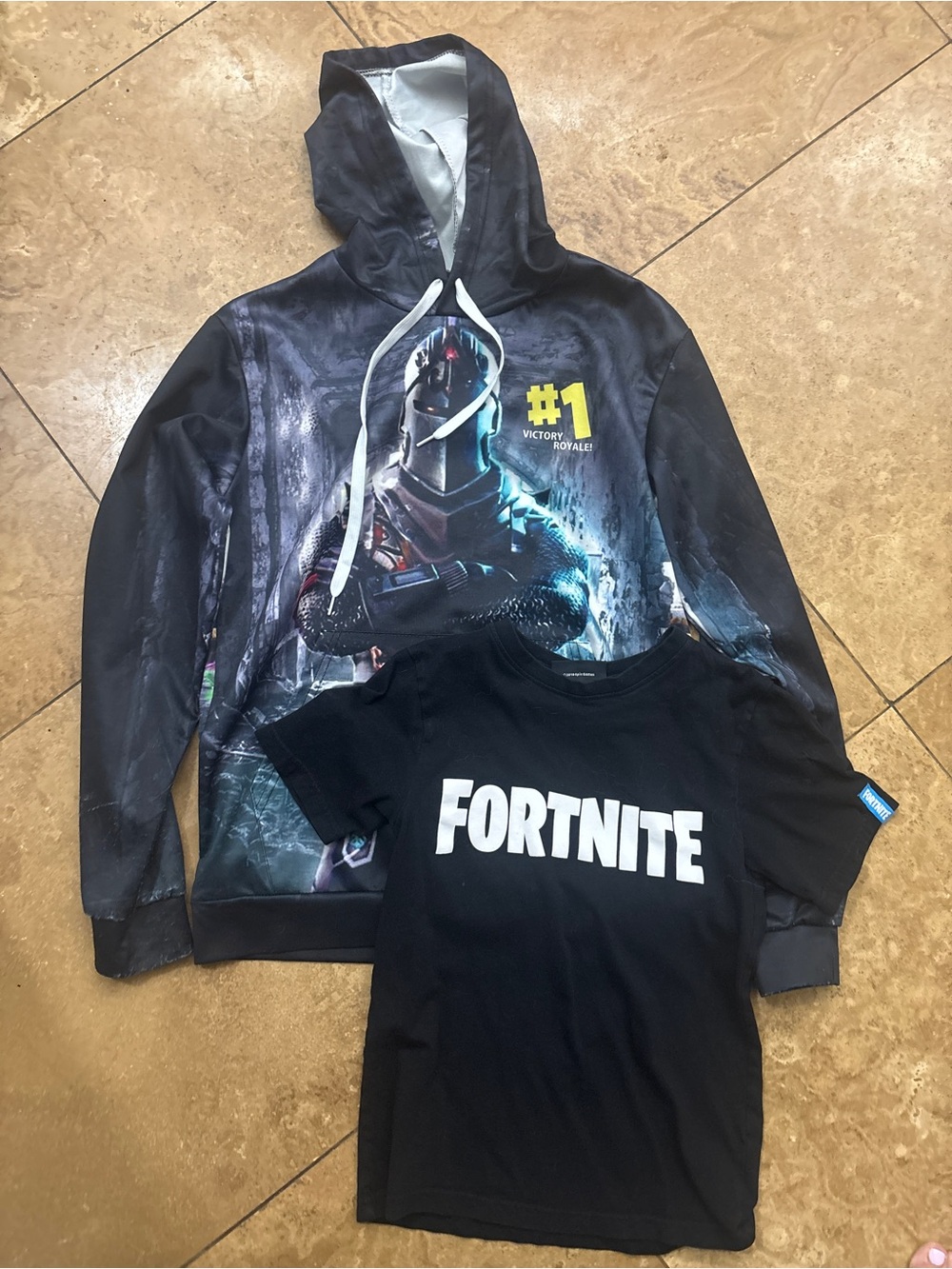 Fortnite Kids Black Graphic Hoodie & Tee Set